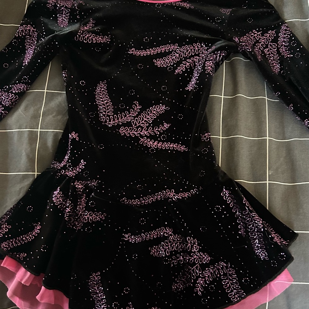 Charming Black and Pink Kids Dance Costume
